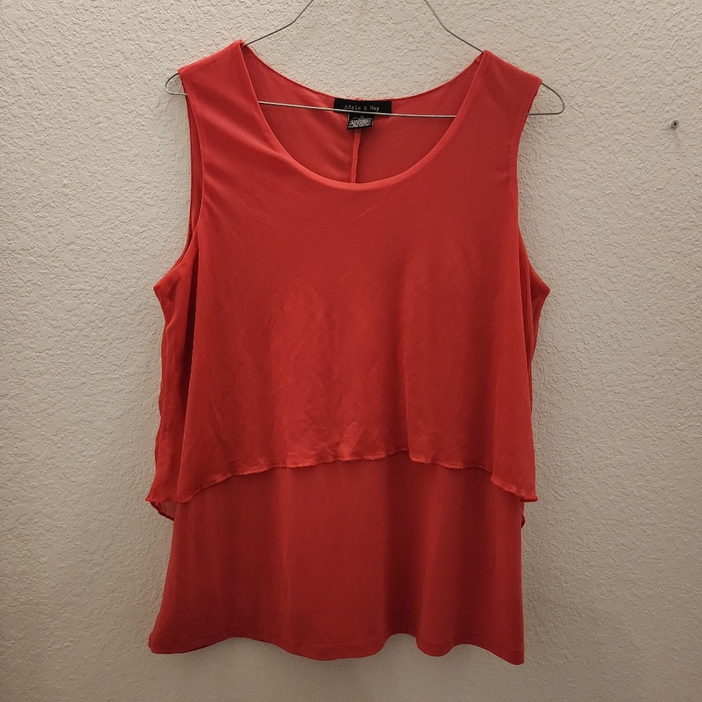 Adele & May Coral Women's Medium Blouse Tank Top